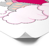 Cutelyn Baby Girl Angel Koala Bear über Wolken Poster (Ecke)