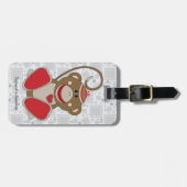 Cutelyn Sock Monkey Gepäckanhänger (Vorderseite horizontal)