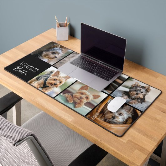 Cuteness Overboard Script Pet Photo Schreibtischunterlage