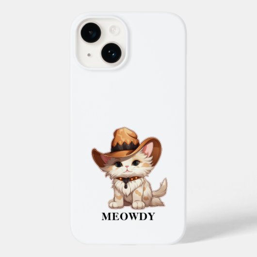 Cuteness Overload Meowdy Western Cat Case-Mate iPhone Hülle (Rückseite)