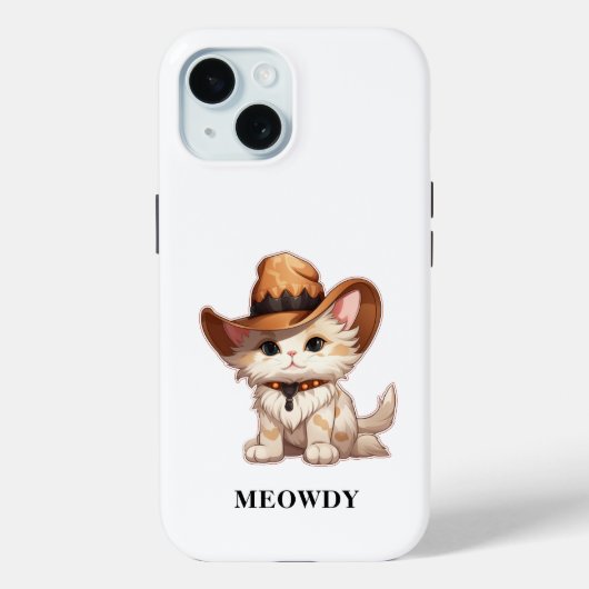 Cuteness Overload Meowdy Western Cat Case-Mate iPhone Hülle (Rückseite)