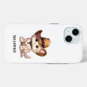 Cuteness Overload Meowdy Western Cat Case-Mate iPhone Hülle (Rückseite (Horizontal))