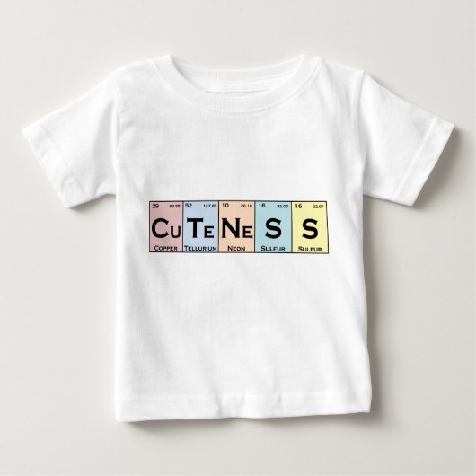 CuTeNeSS periodische Elemente Säugling T Baby T-shirt (Vorderseite)