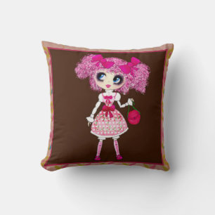 CutePziemlich Girly PinkyP Pink Kawaii Girl von Le Kissen