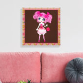 CutePziemlich Girly PinkyP Pink Kawaii Girl von Le Leinwanddruck (Insitu (Wohnzimmer))