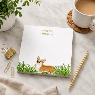 Cuter Corgi-Hund personalisiert Notizblock