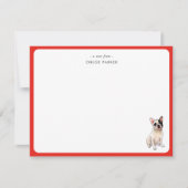 CuteRed Border French Bulldog Christmas Thank you Dankeskarte (Vorderseite)