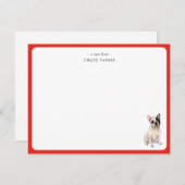 CuteRed Border French Bulldog Christmas Thank you Dankeskarte (Vorne/Hinten)