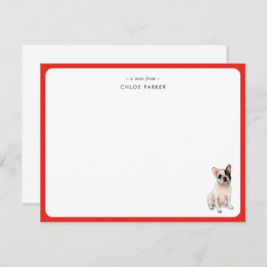 CuteRed Border French Bulldog Christmas Thank you Dankeskarte (Vorne/Hinten)