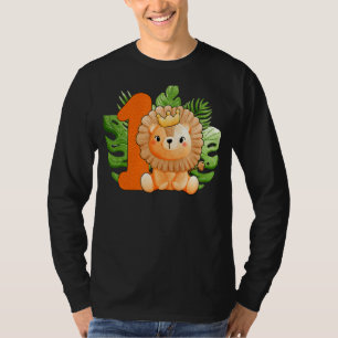 Cutes 1. Geburtstag Jungs Löwe 1 Jahre alte Safari T-Shirt