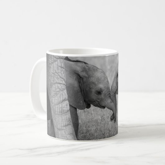 Cutest Baby Animals | Baby Elephants Greeting Kaffeetasse (Vorderseite Links)