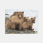 Cutest Baby Animals | Bear & Cubs Fleecedecke (Vorderseite (Horizontal))