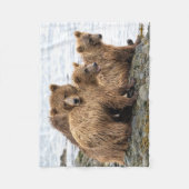 Cutest Baby Animals | Bear & Cubs Fleecedecke (Vorderseite)