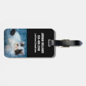 Cutest Baby Animals | Black & White Kitten Gepäckanhänger (Rückseite horizontal)