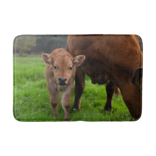 Cutest Baby Animals Cow & Calf Badematte