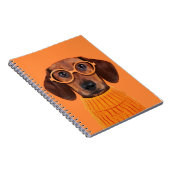 Cutest Baby Animals | Dachshund Orange Sweater Notizblock (Rechte Seite)