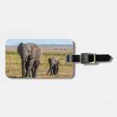 Cutest Baby Animals | Elephant Mother & Baby Gepäckanhänger (Vorderseite horizontal)