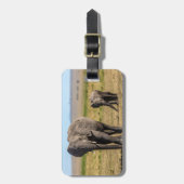 Cutest Baby Animals | Elephant Mother & Baby Gepäckanhänger (Vorderseite vertikal)