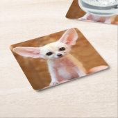 Cutest Baby Animals | Fennec Fox Rechteckiger Pappuntersetzer (angewinkelt)