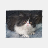 Cutest Baby Animals | Fluffy B&W Kitten Fleecedecke (Vorderseite (Horizontal))