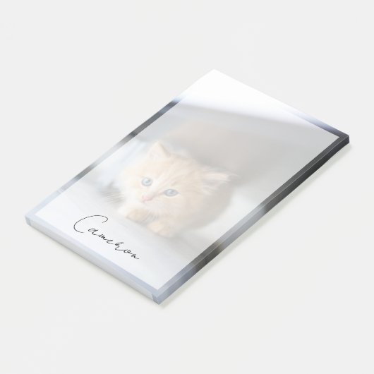 Cutest Baby Animals | Fluffy Orange Kitten Post-it Klebezettel (angewinkelt)