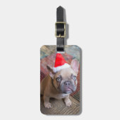 Cutest Baby Animals | French Bulldog Christmas Gepäckanhänger (Vorderseite vertikal)