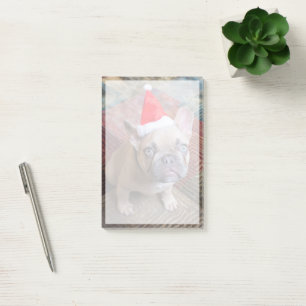Cutest Baby Animals   French Bulldog Christmas Post-it Klebezettel