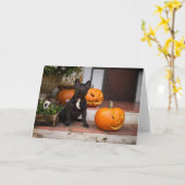 Cutest Baby Animals | French Bulldog Halloween Karte (Gelbe Blume)