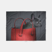 Cutest Baby Animals | French Bulldog Red Hand Bag Fleecedecke (Vorderseite (Horizontal))