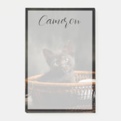 Cutest Baby Animals | Kitten in Basket Post-it Klebezettel (Vorderseite)