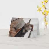 Cutest Baby Animals | Kitten on Piano Karte (Gelbe Blume)