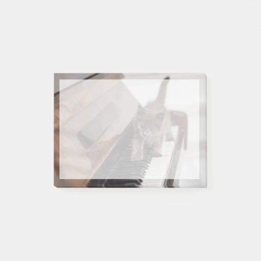 Cutest Baby Animals | Kitten on Piano Post-it Klebezettel (Vorderseite)