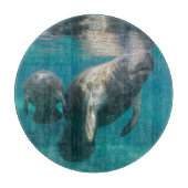 Cutest Baby Animals | Manatee & Baby Schneidebrett (Vorderseite)