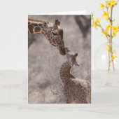 Cutest Baby Animals | Mother and Baby Giraffe Karte (Gelbe Blume)
