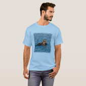 Cutest Baby Animals | Mother & Baby Sea Otter T-Shirt (Vorne ganz)