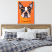 Cutest Baby Animals | Orange Boston Terrier Leinwanddruck (Insitu (Schlafzimmer))