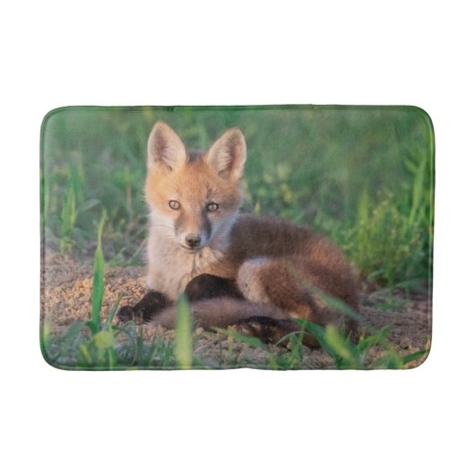 Cutest Baby Animals | Red Fox Kit Relaxing Badematte (Vorderseite)