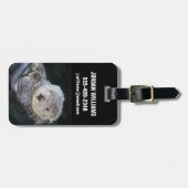 Cutest Baby Animals | Sea Otter Floating Gepäckanhänger (Vorderseite horizontal)