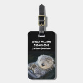 Cutest Baby Animals | Sea Otter Floating Gepäckanhänger (Vorderseite vertikal)