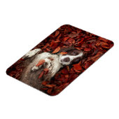 Cutest Baby Animals | Spaniel in Autumn Leaves Magnet (Linke Seite)