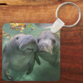 Cutest Baby Animals | Two Manatees Schlüsselanhänger (Rückseite)