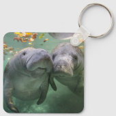 Cutest Baby Animals | Two Manatees Schlüsselanhänger (Rückseite)