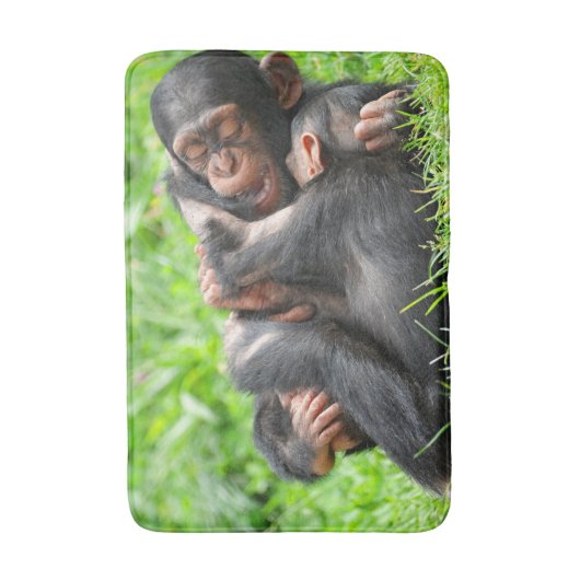 Cutest Baby Animals | Two Young Chimpanzees Badematte (Vorderseite Vertikal)