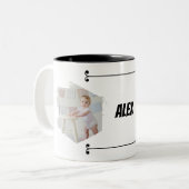 Cutest Baby Ever! Personalized Photo Mug with Name Zweifarbige Tasse (Vorderseite Links)