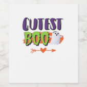 Cutest Boo Halloween Funny Casual Weinetikett (Einzelnes Label)