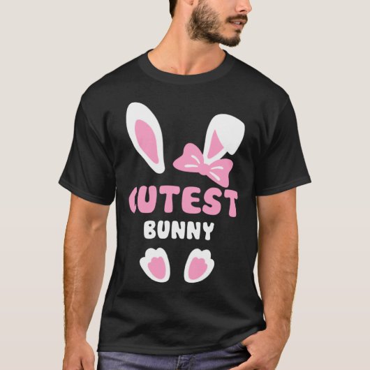 Cutest Girls Easter Rabbit I'm The Cutest Bunny Ea T-Shirt (Vorderseite)