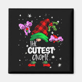 Cutest Gnome Red Buffalo Plaid Matching Family Chr Magnet (Vorne)