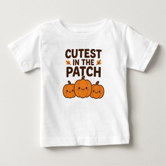 Cutest in the Patch – Pumpkin Fall Kids T-Shirt (Vorderseite)