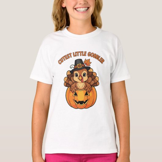 Cutest Little Gobbler Thanksgiving Shirt Cutest (Vorderseite)