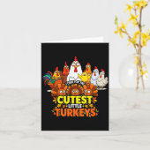 Cutest Little Turkeys Funny Thanksgiving Teacher D Karte (Gelbe Blume)